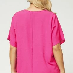 The Purple Door Boutique Sunshiny Days Oversized Hot Pink Top