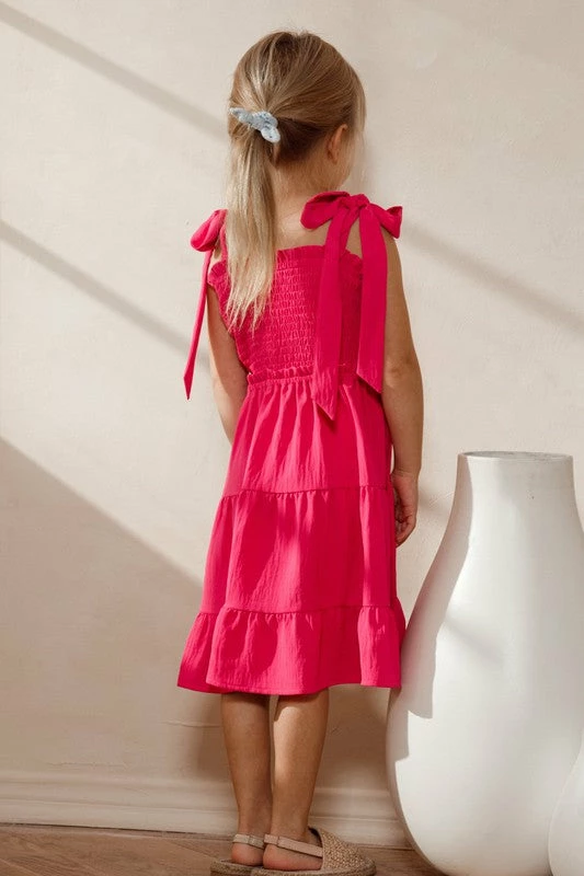 Purple Door Boutique New Arrivals Youth Hot Pink Smocked Dress 2 Purple Door Boutique New Arrivals Youth Hot Pink Smocked Dress