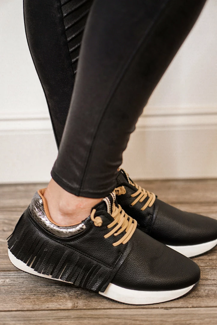 Shu Shop Shoes Pepa Fringe Black Sneaker 1 Shu Shop Shoes Pepa Fringe Black Sneaker