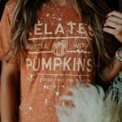 Purple Door Boutique Relates Well With Pumpkins Graphic Tee