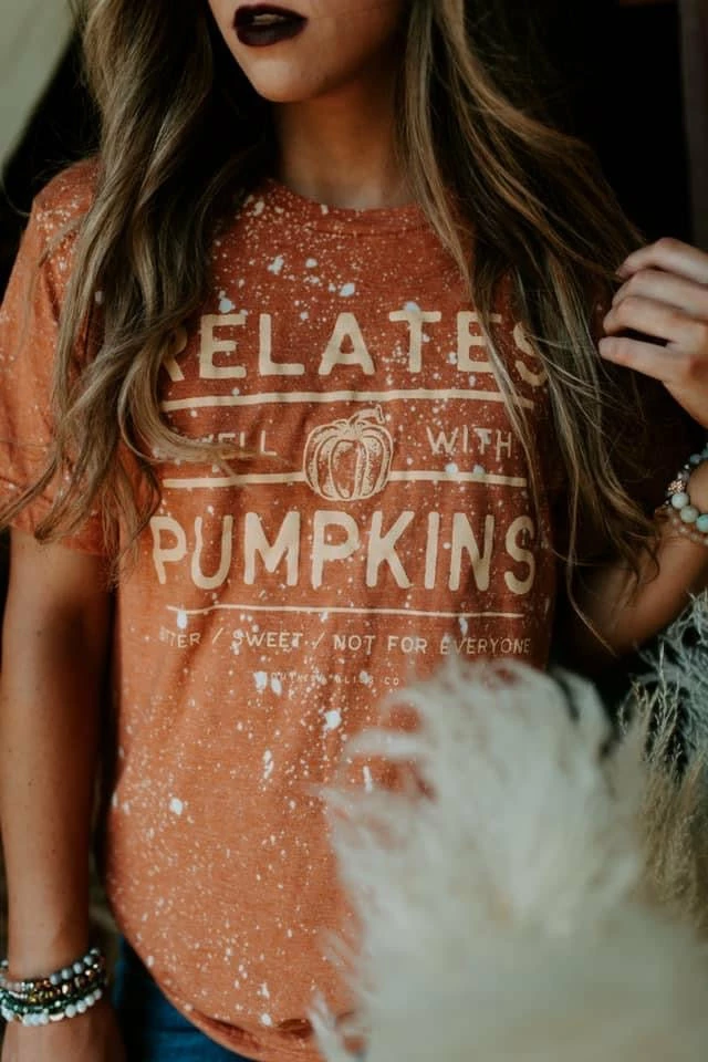 Purple Door Boutique Relates Well With Pumpkins Graphic Tee 1 Purple Door Boutique Relates Well With Pumpkins Graphic Tee