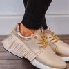 Shu Shop Shoes Pepa Fringe Gold Sneakers