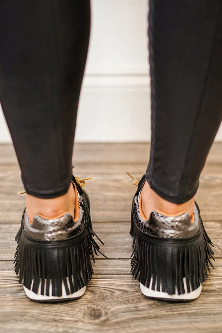 Shu Shop Shoes Pepa Fringe Black Sneaker 4 Shu Shop Shoes Pepa Fringe Black Sneaker