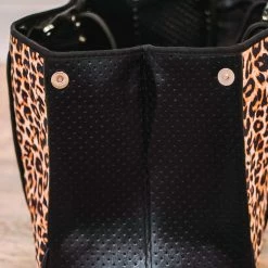 Purple Door Boutique Purses/Totes Cheetah Print Neoprene Tote Bag