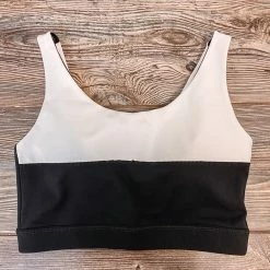 Mono B Athleisure Mono B Colorblock Black White Sports Bra Summer SALE