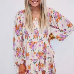 Purple Door Boutique Enchanting Stories Lavender Floral Romper