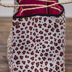 Purple Door Boutique Purses/Totes Glam Leopard Print Neoprene Tote Bag