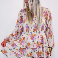 Purple Door Boutique Enchanting Stories Lavender Floral Romper