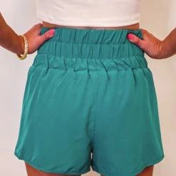 Purple Door Boutique Active Babe Kelly Green Shorts