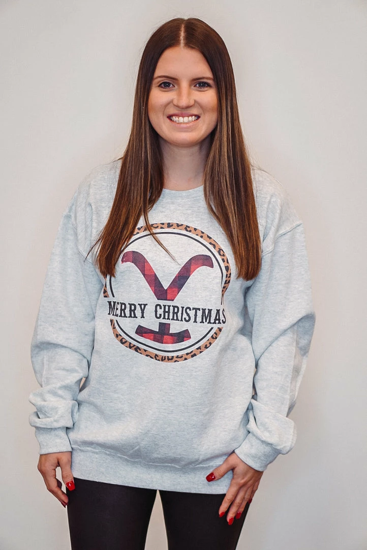 Purple Door Boutique New Arrivals Yellowstone Christmas Ash Grey Sweatshirt 1 Purple Door Boutique New Arrivals Yellowstone Christmas Ash Grey Sweatshirt