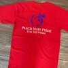 T-Shirts Peach State Pride Stay Southern Red And Blue T Shirt