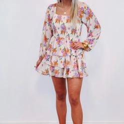 Purple Door Boutique Enchanting Stories Lavender Floral Romper