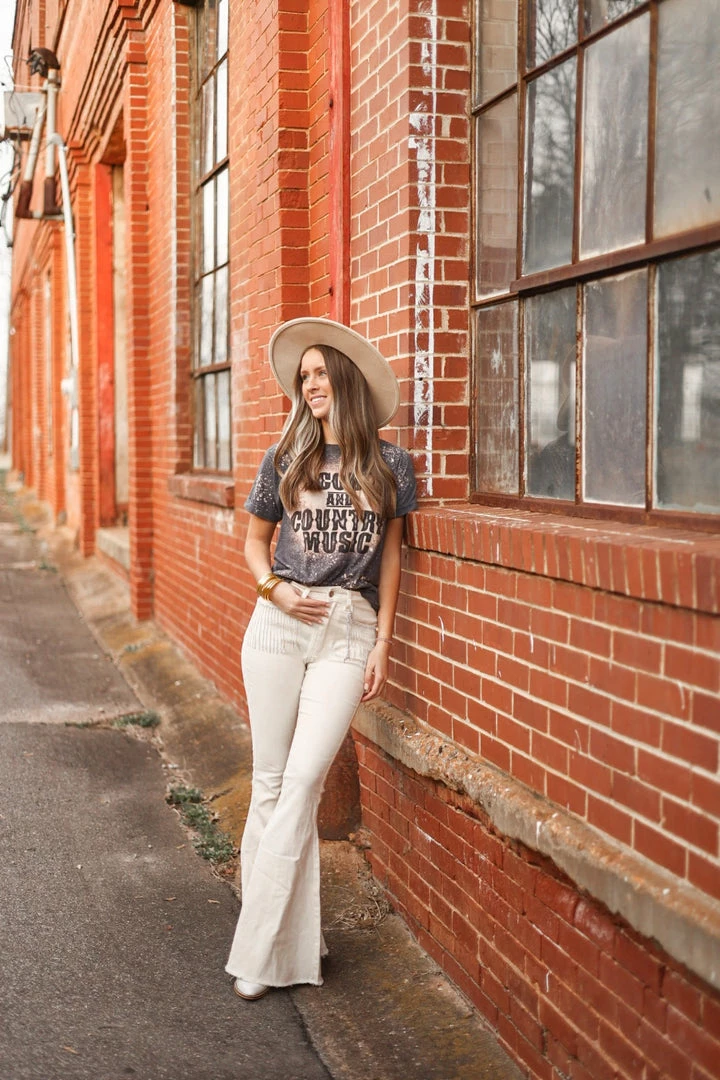 Purple Door Boutique God And Country Music Bleached Charcoal Tee 1 Purple Door Boutique God And Country Music Bleached Charcoal Tee