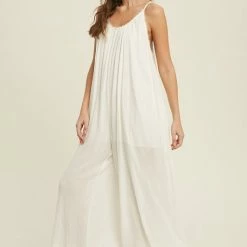 Purple Door Boutique New Arrivals Best Ivory Relaxed Fit Jumpsuit