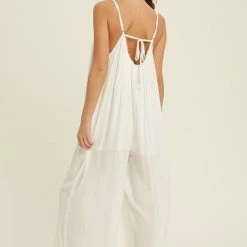 Purple Door Boutique New Arrivals Best Ivory Relaxed Fit Jumpsuit