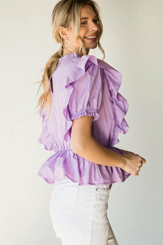Purple Door Boutique Charming Lavender Peplum Top New Arrivals 3 Purple Door Boutique Charming Lavender Peplum Top New Arrivals