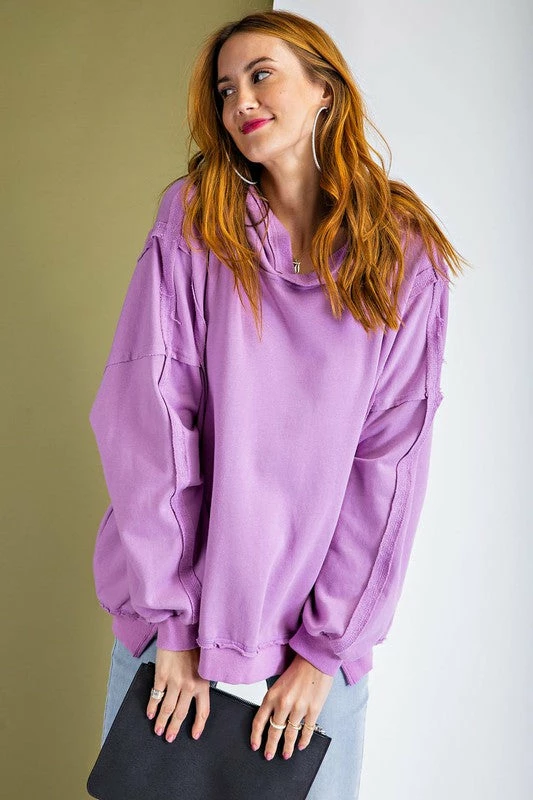 Purple Door Boutique Saturday Morning Washed Lavender Hoodie 2 Purple Door Boutique Saturday Morning Washed Lavender Hoodie