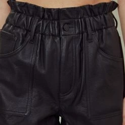 New Arrivals Kan Can Faux Leather Black Shorts