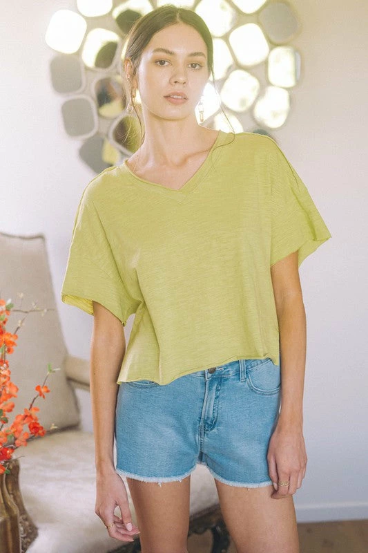 Purple Door Boutique Lakeside Lemon Grass Crop Top 1 Purple Door Boutique Lakeside Lemon Grass Crop Top