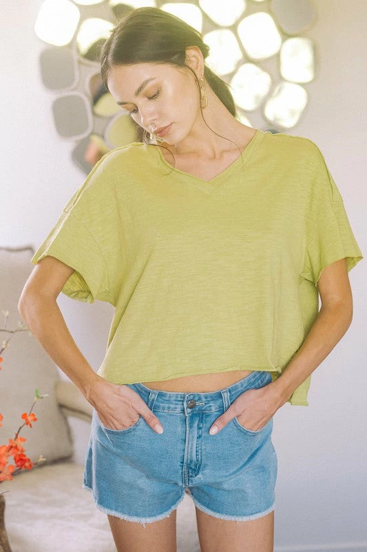 Purple Door Boutique Lakeside Lemon Grass Crop Top 2 Purple Door Boutique Lakeside Lemon Grass Crop Top