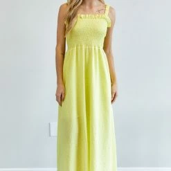 Purple Door Boutique Forever Vacation Lemon Maxi Dress New Arrivals