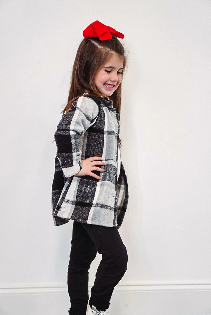 Purple Door Boutique Youth Black And White Plaid Shacket New Arrivals 3 Purple Door Boutique Youth Black And White Plaid Shacket New Arrivals