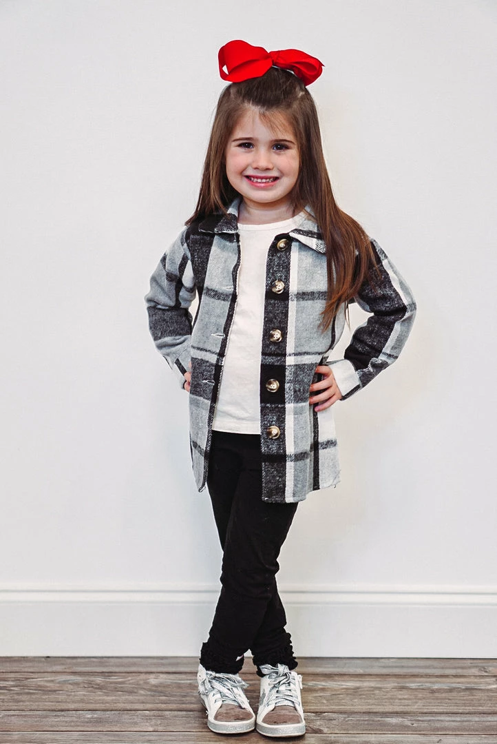 Purple Door Boutique Youth Black And White Plaid Shacket New Arrivals 2 Purple Door Boutique Youth Black And White Plaid Shacket New Arrivals