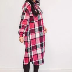 Purple Door Boutique Ladies' Chic Plaids Hot Pink Shacket 6 Purple Door Boutique Ladies' Chic Plaids Hot Pink Shacket