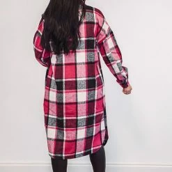 Purple Door Boutique Ladies' Chic Plaids Hot Pink Shacket 7 Purple Door Boutique Ladies' Chic Plaids Hot Pink Shacket