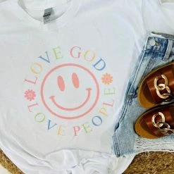 Purple Door Boutique Love God Love People Tee