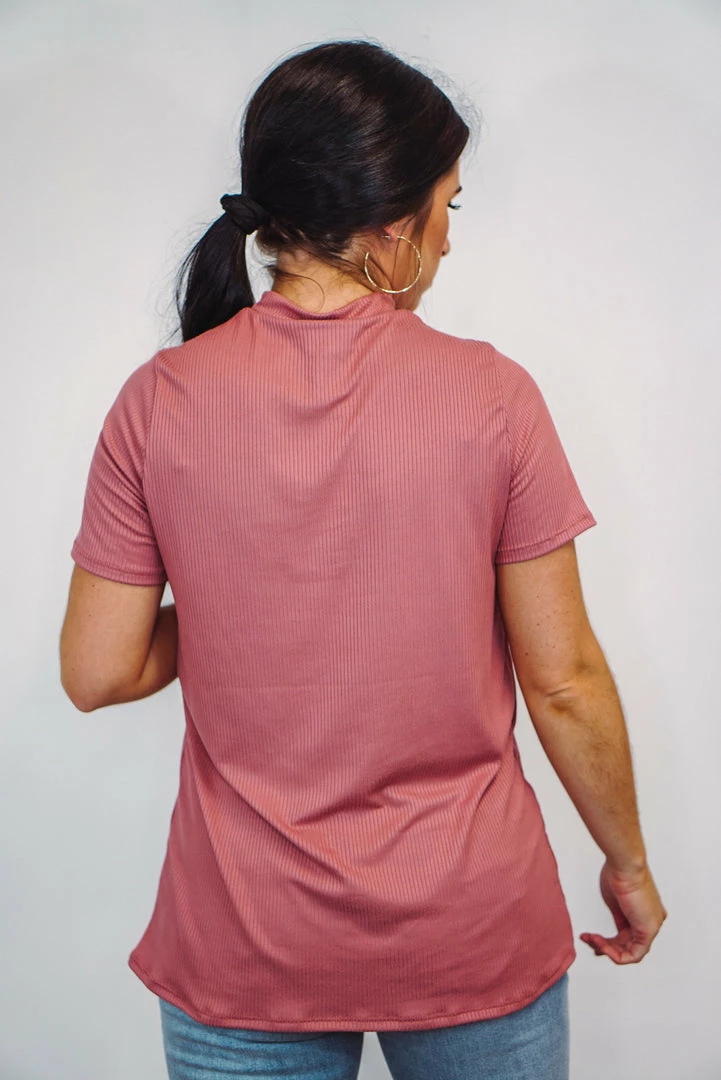 Purple Door Boutique The Ribbed Cut Out Rose Top Ladies' 5 Purple Door Boutique The Ribbed Cut Out Rose Top Ladies'