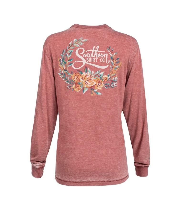 Southern Shirt Company Southern Shirt Co. 'Forest Florals' Long Sleeve - Faded Rose T-Shirts 1 Southern Shirt Company Southern Shirt Co. 'Forest Florals' Long Sleeve - Faded Rose T-Shirts