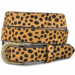 Purple Door Boutique 'Miss Dot' Leather Belt - Tan