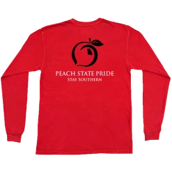 Peach State Pride Classic Stay Southern Red T Shirt T-Shirts