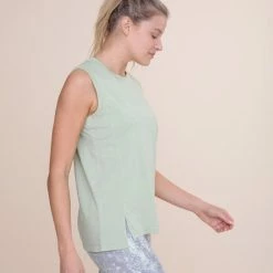 Mono B Athleisure New Arrivals Mono B Sage Sleeveless Top