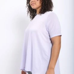 Mono B Athleisure Mono B Striped White Mesh Top