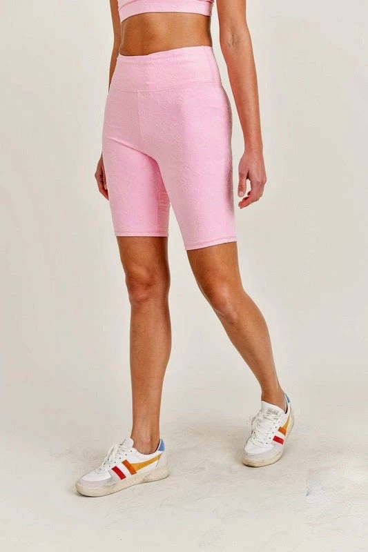 Mono B Athleisure Mono B Staying Sassy Pink Floral Biker Shorts 2 Mono B Athleisure Mono B Staying Sassy Pink Floral Biker Shorts