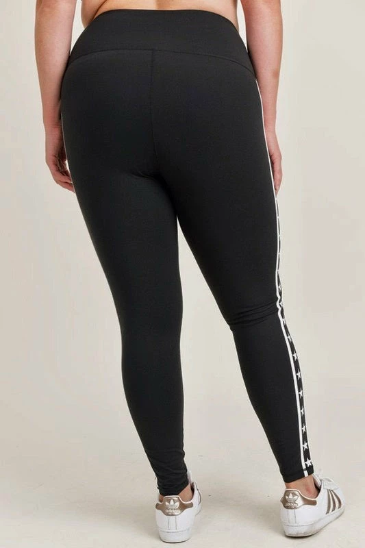 Purple Door Boutique Mono B Stars And Stripes Black Leggings 7 Purple Door Boutique Mono B Stars And Stripes Black Leggings