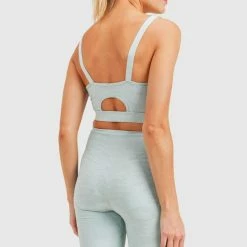 Mono B Athleisure Ladies' Mono B Textured Camo Surf Spray Sports Bra