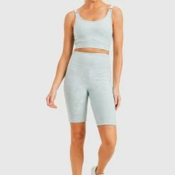 Mono B Athleisure Ladies' Mono B Textured Camo Surf Spray Sports Bra