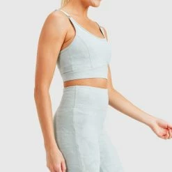 Mono B Athleisure Ladies' Mono B Textured Camo Surf Spray Sports Bra