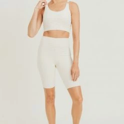 Mono B Athleisure Summer SALE Mono B Staying Sassy Natural Textured Biker Shorts