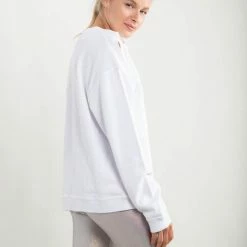 Purple Door Boutique Ladies' Mono B White Distressed Pullover Top