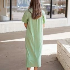 Mono B Athleisure Mono B Green T-Shirt Maxi Dress New Arrivals