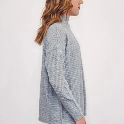 Mono B Athleisure Mono B Charcoal Stripe Ribbed Pullover New Arrivals 6 Mono B Athleisure Mono B Charcoal Stripe Ribbed Pullover New Arrivals