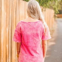 The Purple Door Boutique Summer Knit Fuchsia Top