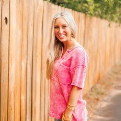 The Purple Door Boutique Summer Knit Fuchsia Top