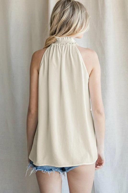 Purple Door Boutique New Arrivals Coastal Days Oatmeal Sleeveless Top 2 Purple Door Boutique New Arrivals Coastal Days Oatmeal Sleeveless Top