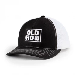 Hats Old Row Mesh Back Black Hat
