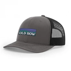 Old Row Waves Mesh Back Charcoal Hat
